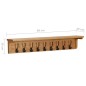 vidaXL Wandgarderobe 90x16x16 cm Massivholz Eiche vidaXL Wandgarderobe 90x16x16 cm Massivholz Eiche