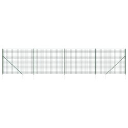 vidaXL Maschendrahtzaun mit Bodenhülsen Grün 1,8x10 m