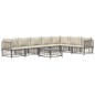 vidaXL 8-tlg. Garten-Lounge-Set mit Kissen Anthrazit Poly Rattan vidaXL 8-tlg. Garten-Lounge-Set mit Kissen Anthrazit Poly Rattan