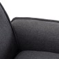 Massagesessel mit Fußhocker Dunkelgrau und Schwarz Stoff