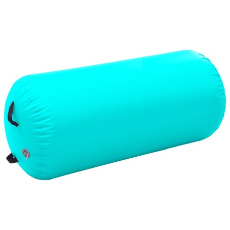 vidaXL Aufblasbare Gymnastik-Rolle mit Pumpe 120x75 cm PVC Grün