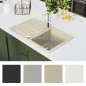 vidaXL Granitspüle Einzelbecken Beige vidaXL Granitspüle Einzelbecken Beige