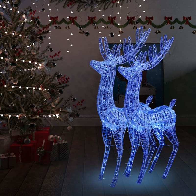 vidaXL XXL Rentiere Weihnachtsdekoration Acryl 250 LED 2 Stk. 180 cm vidaXL XXL Rentiere Weihnachtsdekoration Acryl 250 LED 2 Stk. 180 cm