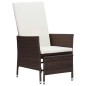 vidaXL 2-tlg. Garten-Lounge-Set mit Kissen Poly Rattan Braun vidaXL 2-tlg. Garten-Lounge-Set mit Kissen Poly Rattan Braun