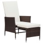 vidaXL 2-tlg. Garten-Lounge-Set mit Kissen Poly Rattan Braun vidaXL 2-tlg. Garten-Lounge-Set mit Kissen Poly Rattan Braun
