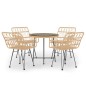 vidaXL 5-tlg. Garten-Essgruppe Poly Rattan vidaXL 5-tlg. Garten-Essgruppe Poly Rattan