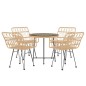 vidaXL 5-tlg. Garten-Essgruppe Poly Rattan vidaXL 5-tlg. Garten-Essgruppe Poly Rattan