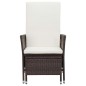 vidaXL 2-tlg. Garten-Lounge-Set mit Kissen Poly Rattan Braun vidaXL 2-tlg. Garten-Lounge-Set mit Kissen Poly Rattan Braun