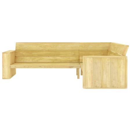 vidaXL Garten-Eckbank 239 cm Kiefernholz Imprägniert
