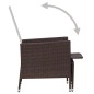 vidaXL 2-tlg. Garten-Lounge-Set mit Kissen Poly Rattan Braun vidaXL 2-tlg. Garten-Lounge-Set mit Kissen Poly Rattan Braun