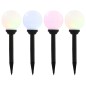vidaXL Solar-Außenleuchten 4 Stk. LED Kugelförmig 15 cm RGB vidaXL Solar-Außenleuchten 4 Stk. LED Kugelförmig 15 cm RGB