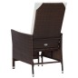 vidaXL 2-tlg. Garten-Lounge-Set mit Kissen Poly Rattan Braun vidaXL 2-tlg. Garten-Lounge-Set mit Kissen Poly Rattan Braun