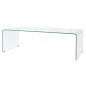 vidaXL Couchtisch aus gehärtetem Glas 98x45x30 cm Transparent vidaXL Couchtisch aus gehärtetem Glas 98x45x30 cm Transparent