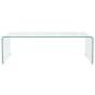vidaXL Couchtisch aus gehärtetem Glas 98x45x30 cm Transparent vidaXL Couchtisch aus gehärtetem Glas 98x45x30 cm Transparent