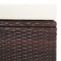 vidaXL 2-tlg. Garten-Lounge-Set mit Kissen Poly Rattan Braun vidaXL 2-tlg. Garten-Lounge-Set mit Kissen Poly Rattan Braun