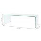 vidaXL Couchtisch aus gehärtetem Glas 98x45x30 cm Transparent vidaXL Couchtisch aus gehärtetem Glas 98x45x30 cm Transparent