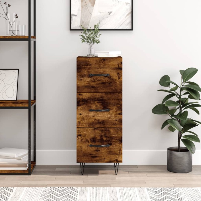 vidaXL Sideboard Räuchereiche 34,5x34x90 cm Holzwerkstoff vidaXL Sideboard Räuchereiche 34,5x34x90 cm Holzwerkstoff