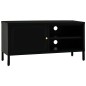 vidaXL TV-Schrank Schwarz 90x30x44 cm Stahl und Glas vidaXL TV-Schrank Schwarz 90x30x44 cm Stahl und Glas