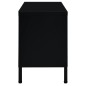 vidaXL TV-Schrank Schwarz 90x30x44 cm Stahl und Glas vidaXL TV-Schrank Schwarz 90x30x44 cm Stahl und Glas