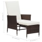 vidaXL 2-tlg. Garten-Lounge-Set mit Kissen Poly Rattan Braun vidaXL 2-tlg. Garten-Lounge-Set mit Kissen Poly Rattan Braun