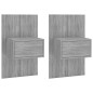 vidaXL Wand-Nachttische 2 Stk. Grau Sonoma vidaXL Wand-Nachttische 2 Stk. Grau Sonoma