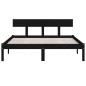 vidaXL Massivholzbett Schwarz Kiefer 120x200 cm