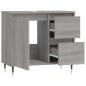vidaXL Badschrank Grau Sonoma 65x33x60 cm Holzwerkstoff vidaXL Badschrank Grau Sonoma 65x33x60 cm Holzwerkstoff