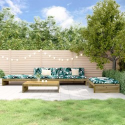 vidaXL 5-tlg. Garten-Lounge-Set mit Kissen Imprägniertes Kiefernholz