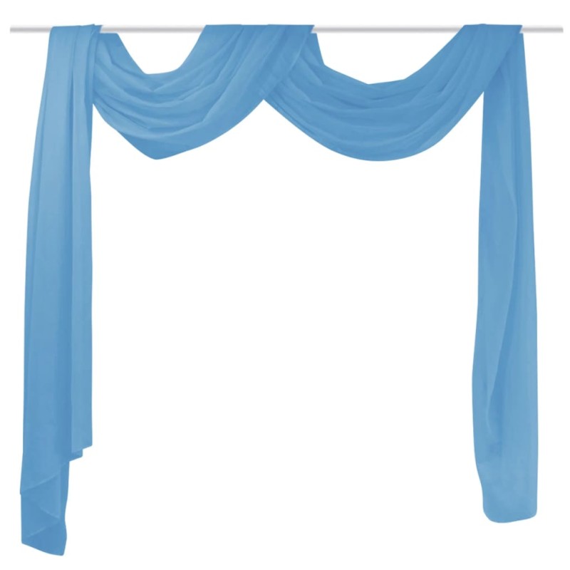 Dünner Voile Querbehang 140 x 600 cm Türkis Dünner Voile Querbehang 140 x 600 cm Türkis