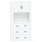 vidaXL Highboard Hochglanz-Weiß Holzwerkstoff vidaXL Highboard Hochglanz-Weiß Holzwerkstoff