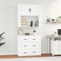 vidaXL Highboard Hochglanz-Weiß Holzwerkstoff vidaXL Highboard Hochglanz-Weiß Holzwerkstoff