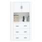 vidaXL Highboard Hochglanz-Weiß Holzwerkstoff vidaXL Highboard Hochglanz-Weiß Holzwerkstoff
