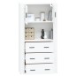 vidaXL Highboard Hochglanz-Weiß Holzwerkstoff vidaXL Highboard Hochglanz-Weiß Holzwerkstoff