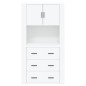 vidaXL Highboard Hochglanz-Weiß Holzwerkstoff vidaXL Highboard Hochglanz-Weiß Holzwerkstoff