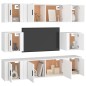 vidaXL 8-tlg. TV-Schrank-Set Weiß Holzwerkstoff vidaXL 8-tlg. TV-Schrank-Set Weiß Holzwerkstoff