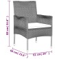 vidaXL 9-tlg. Garten-Essgruppe mit Kissen Schwarz Poly Rattan vidaXL 9-tlg. Garten-Essgruppe mit Kissen Schwarz Poly Rattan