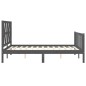 vidaXL Massivholzbett mit Kopfteil Grau 140x190 cm vidaXL Massivholzbett mit Kopfteil Grau 140x190 cm