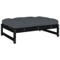 vidaXL 4-tlg. Garten-Lounge-Set mit Kissen Schwarz Massivholz vidaXL 4-tlg. Garten-Lounge-Set mit Kissen Schwarz Massivholz