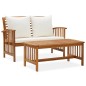 2-tlg. Garten-Lounge-Set mit Kissen Massivholz Akazie 2-tlg. Garten-Lounge-Set mit Kissen Massivholz Akazie
