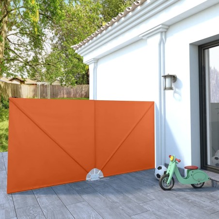 vidaXL Faltbarer Terrassen-Seitenfächer Terracotta-Rot 300×150 cm