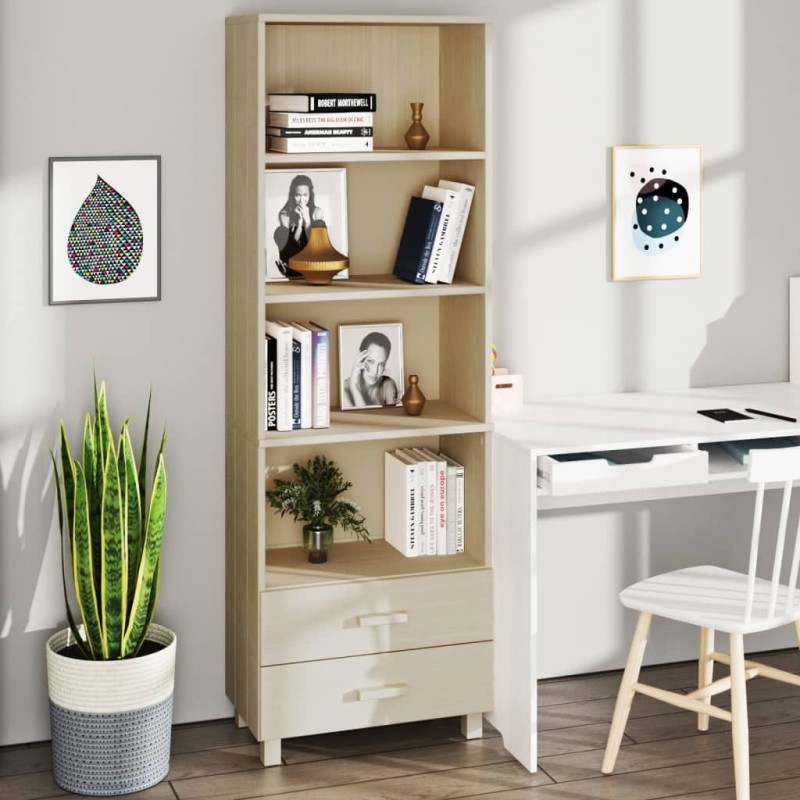vidaXL Highboard HAMAR Honigbraun 60x35x180 cm Massivholz Kiefer vidaXL Highboard HAMAR Honigbraun 60x35x180 cm Massivholz Kiefer