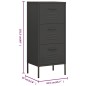 vidaXL Lagerschrank Anthrazit 42,5x35x101,5 cm Stahl vidaXL Lagerschrank Anthrazit 42,5x35x101,5 cm Stahl