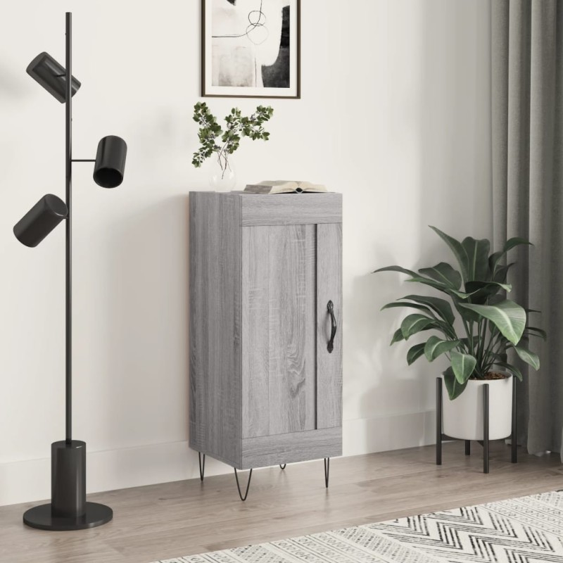 vidaXL Sideboard Grau Sonoma 34,5x34x90 cm Holzwerkstoff vidaXL Sideboard Grau Sonoma 34,5x34x90 cm Holzwerkstoff