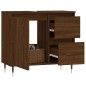 vidaXL Badschrank Braun Eichen-Optik 65x33x60 cm Holzwerkstoff vidaXL Badschrank Braun Eichen-Optik 65x33x60 cm Holzwerkstoff