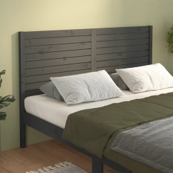 vidaXL Kopfteil Grau 126x4x100 cm Massivholz Kiefer