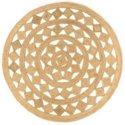 vidaXL Teppich Handgefertigt Geflochten Jute 240 cm