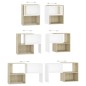vidaXL TV-Schrank Weiß und Sonoma-Eiche 104x30x52cm Holzwerkstoff vidaXL TV-Schrank Weiß und Sonoma-Eiche 104x30x52cm Holzwerkstoff