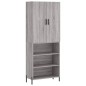 Highboard Grau Sonoma 69,5x34x180 cm Holzwerkstoff Highboard Grau Sonoma 69,5x34x180 cm Holzwerkstoff