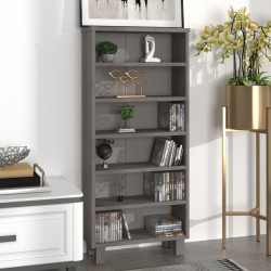 vidaXL CD-Schrank HAMAR Hellgrau 45x18x100 cm Massivholz Kiefer