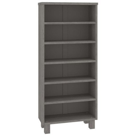 vidaXL CD-Schrank HAMAR Hellgrau 45x18x100 cm Massivholz Kiefer